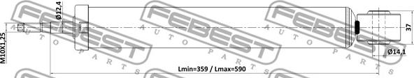 Febest 23110-002R - Ammortizzatore www.autoricambit.com