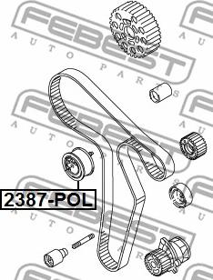 Febest 2387-POL - Rullo tenditore, Cinghia dentata www.autoricambit.com