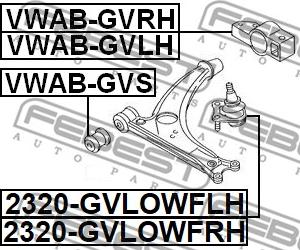 Febest 2320-GVLOWFRH - Giunto di supporto / guida www.autoricambit.com