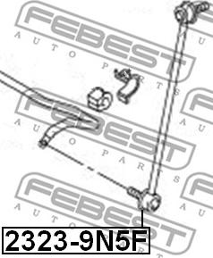 Febest 2323-9N5F - Asta/Puntone, Stabilizzatore www.autoricambit.com