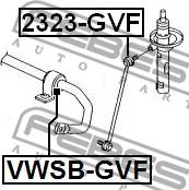 Febest VWSB-GVF - Bronzina cuscinetto, Barra stabilizzatrice www.autoricambit.com