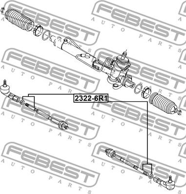 Febest 2322-6R1 - Giunto assiale, Asta trasversale www.autoricambit.com