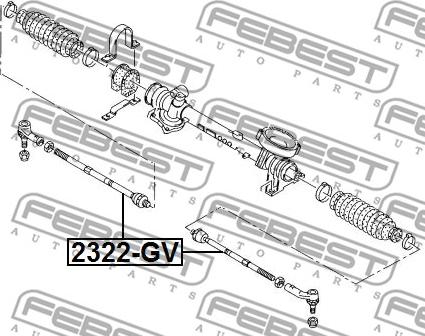 Febest 2322-GV - Giunto assiale, Asta trasversale www.autoricambit.com