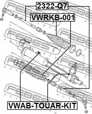 Febest 2322-Q7 - Giunto assiale, Asta trasversale www.autoricambit.com