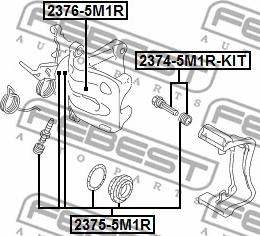 Febest 2375-5M1R - Kit riparazione, Pinza freno www.autoricambit.com