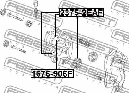 Febest 2375-2EAF - Kit riparazione, Pinza freno www.autoricambit.com