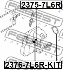 Febest 2375-7L6R - Kit riparazione, Pinza freno www.autoricambit.com