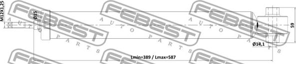 Febest 22110-005R - Ammortizzatore www.autoricambit.com