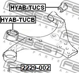 Febest 2229-002 - Perno fissaggio, Braccio oscillante www.autoricambit.com