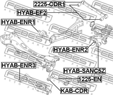 Febest 2225-CDR1 - Sospensione a ruote indipendenti www.autoricambit.com