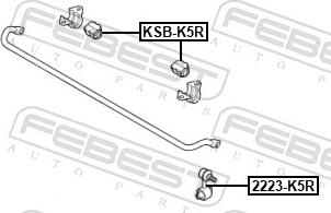 Febest 2223-K5R - Asta/Puntone, Stabilizzatore www.autoricambit.com