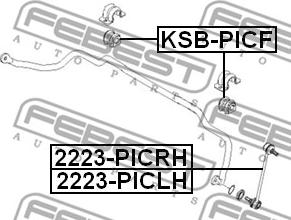 Febest 2223-PICLH - Asta/Puntone, Stabilizzatore www.autoricambit.com