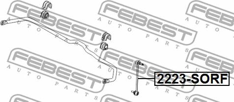 Febest 2223-SORF - Asta/Puntone, Stabilizzatore www.autoricambit.com