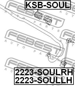 Febest KSB-SOUL - Bronzina cuscinetto, Barra stabilizzatrice www.autoricambit.com