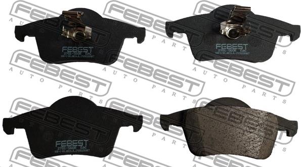 Febest 2701-S60R - Kit pastiglie freno, Freno a disco www.autoricambit.com