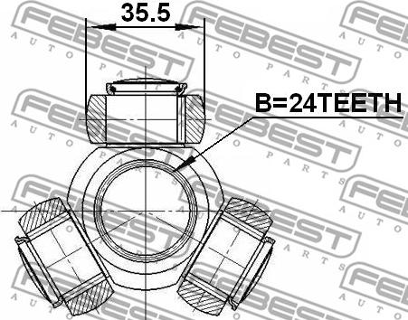 Febest 2716-C30 - Tripode, Semiasse www.autoricambit.com