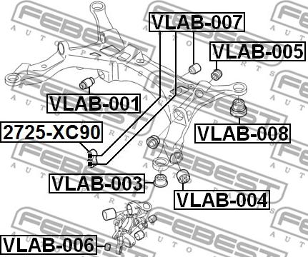 Febest VLAB-007 - Supporto, Corpo assiale www.autoricambit.com