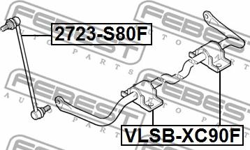 Febest 2723-S80F - Asta/Puntone, Stabilizzatore www.autoricambit.com