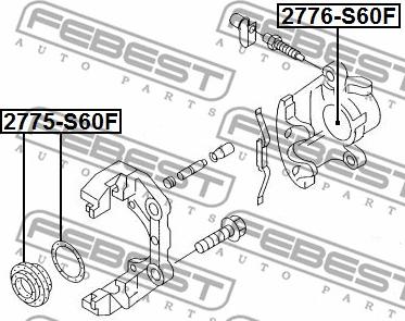 Febest 2775-S60F - Kit riparazione, Pinza freno www.autoricambit.com