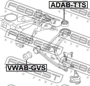 Febest ADAB-TTS - Silent Block, Supporto Braccio Oscillante www.autoricambit.com