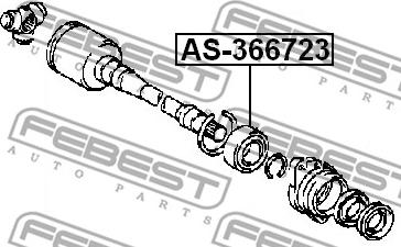 Febest AS-366723 - Cuscinetto, Albero primario www.autoricambit.com