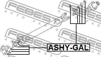 Febest ASHY-GAL - Giunto, Albero longitudinale www.autoricambit.com