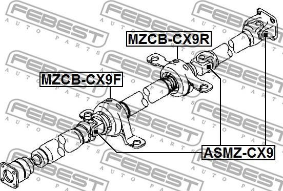 Febest ASMZ-CX9 - Giunto, Albero longitudinale www.autoricambit.com