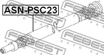 Febest ASN-PSC23 - Albero cardanico, Trasmissione al ponte www.autoricambit.com