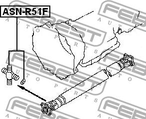 Febest ASN-R51F - Giunto, Albero longitudinale www.autoricambit.com