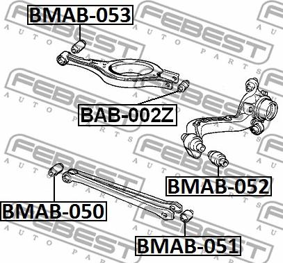 Febest BAB-002Z - Silent Block, Supporto Braccio Oscillante www.autoricambit.com