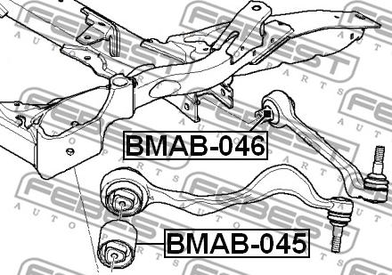 Febest BMAB-046 - Silent Block, Supporto Braccio Oscillante www.autoricambit.com