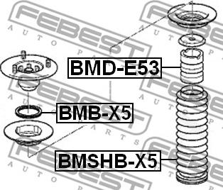 Febest BMD-E53 - Tampone paracolpo, Sospensione www.autoricambit.com