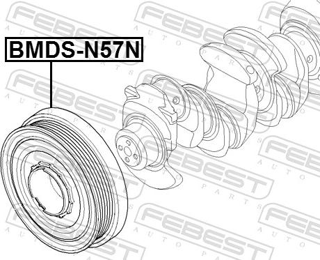 Febest BMDS-N57N - Puleggia cinghia, Albero a gomiti www.autoricambit.com