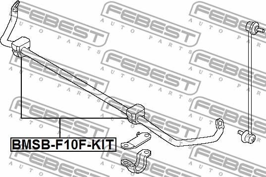 Febest BMSB-F10F-KIT - Kit riparazione, Sopporto stabilizzatore www.autoricambit.com