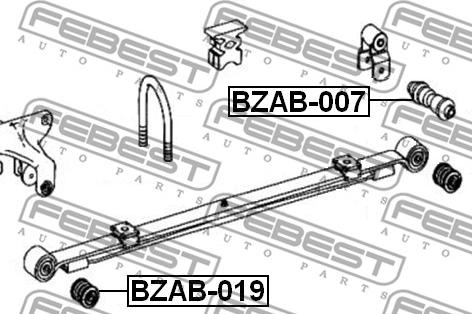 Febest BZAB-007 - Bronzina cuscinetto, Molla a balestra www.autoricambit.com