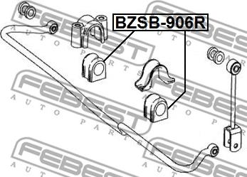 Febest BZSB-906R - Bronzina cuscinetto, Barra stabilizzatrice www.autoricambit.com