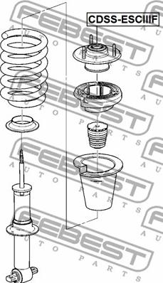 Febest CDSS-ESCIIIF - Supporto ammortizzatore a molla www.autoricambit.com