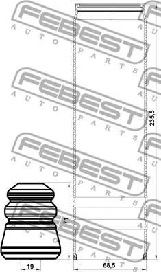 Febest CHSHB-J300R-KIT - Kit parapolvere, Ammortizzatore www.autoricambit.com