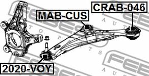 Febest CRAB-046 - Silent Block, Supporto Braccio Oscillante www.autoricambit.com