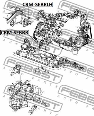 Febest CRM-SEBRR - Sospensione, Motore www.autoricambit.com