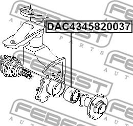 Febest DAC4345820037 - Cuscinetto ruota www.autoricambit.com