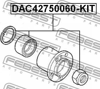 Febest DAC42750060-KIT - Kit cuscinetto ruota www.autoricambit.com