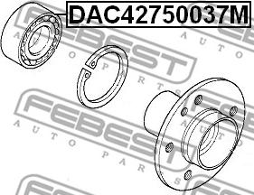 Febest DAC42750037M - Cuscinetto ruota www.autoricambit.com