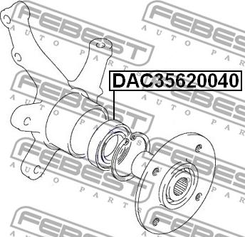 Febest DAC35620040 - Cuscinetto ruota www.autoricambit.com