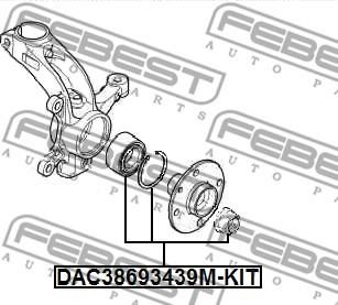 Febest DAC38693439M-KIT - Kit cuscinetto ruota www.autoricambit.com