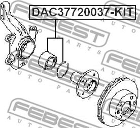 Febest DAC37720037-KIT - Kit cuscinetto ruota www.autoricambit.com