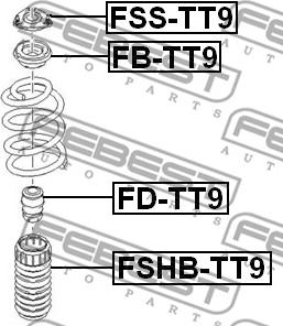 Febest FD-TT9 - Tampone paracolpo, Sospensione www.autoricambit.com