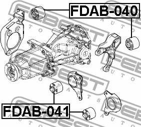 Febest FDAB-040 - Supporto, Differenziale www.autoricambit.com