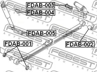 Febest FDAB-001 - Bronzina cuscinetto, Molla a balestra www.autoricambit.com