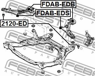 Febest FDAB-EDB - Silent Block, Supporto Braccio Oscillante www.autoricambit.com